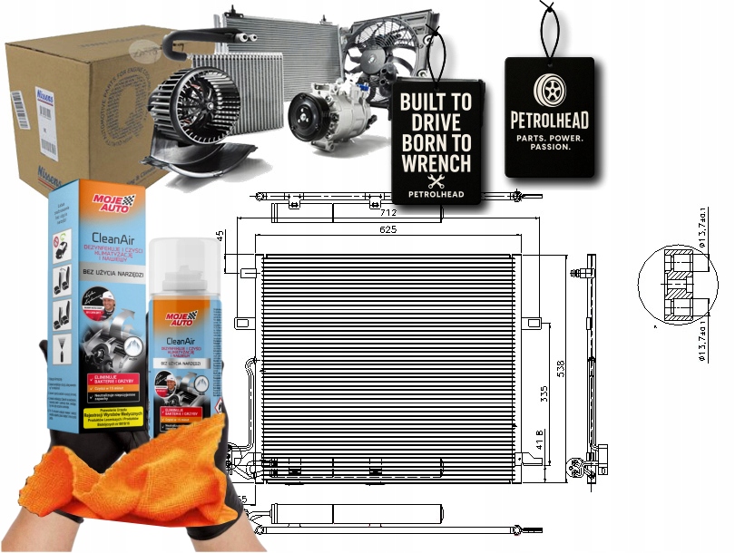 Kondenzátor Klimatizace Mercedes G (W461) Gl (X164) #Petrolhead Pro+ Kit9