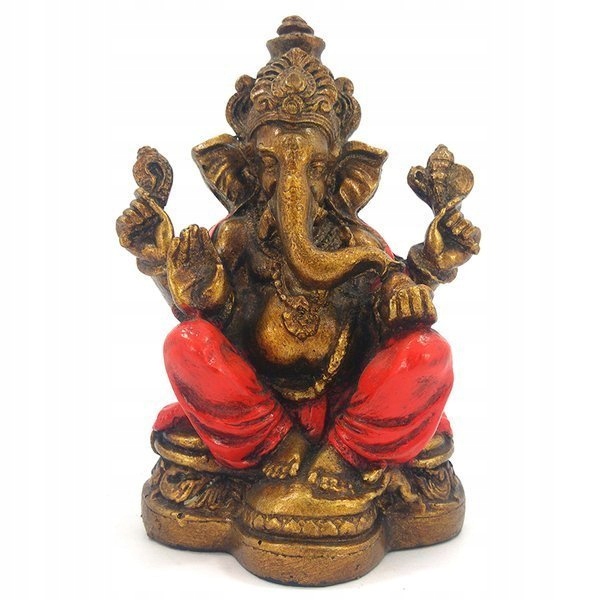 

Figurka Ganesha czerwona figura dekoracja 17 cm