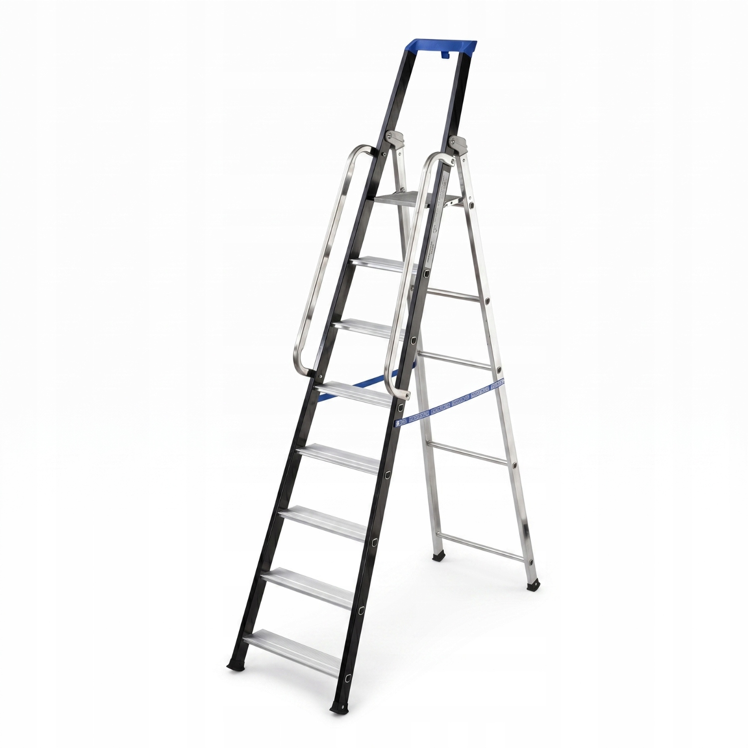 Drabina aluminiowa jednostronna Gierre 8 stopni podest 150 kg 3,84 m AL757p