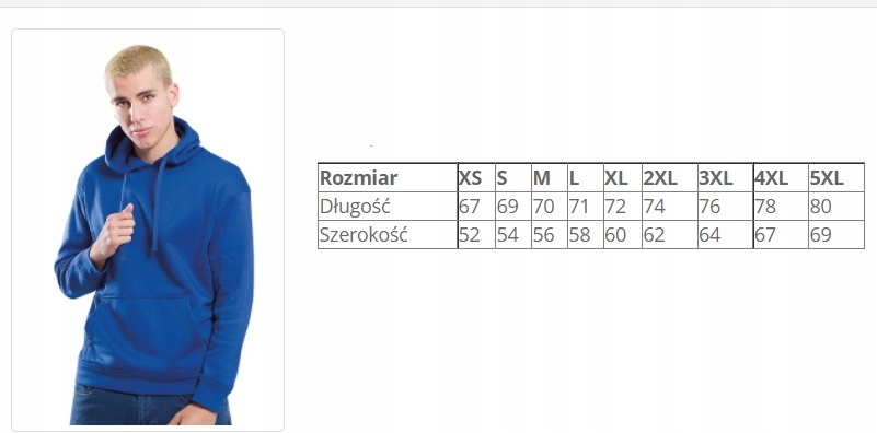 BLUZA BAWEŁNA Z KAPTUREM TWOIM LOGO FIRMA haft Liczba sztuk w zestawie 1 szt.