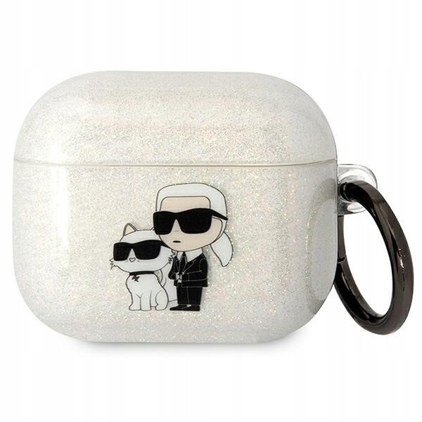 Karl Lagerfeld KLA3HNKCTGT Airpods 3cover transparent Glitter Karl&Chou
