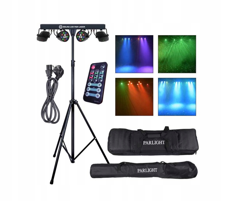 Belka LED PAR Light4me Laser + PILOT OŚWIETLENIE OKOLICZNOŚCIOWE