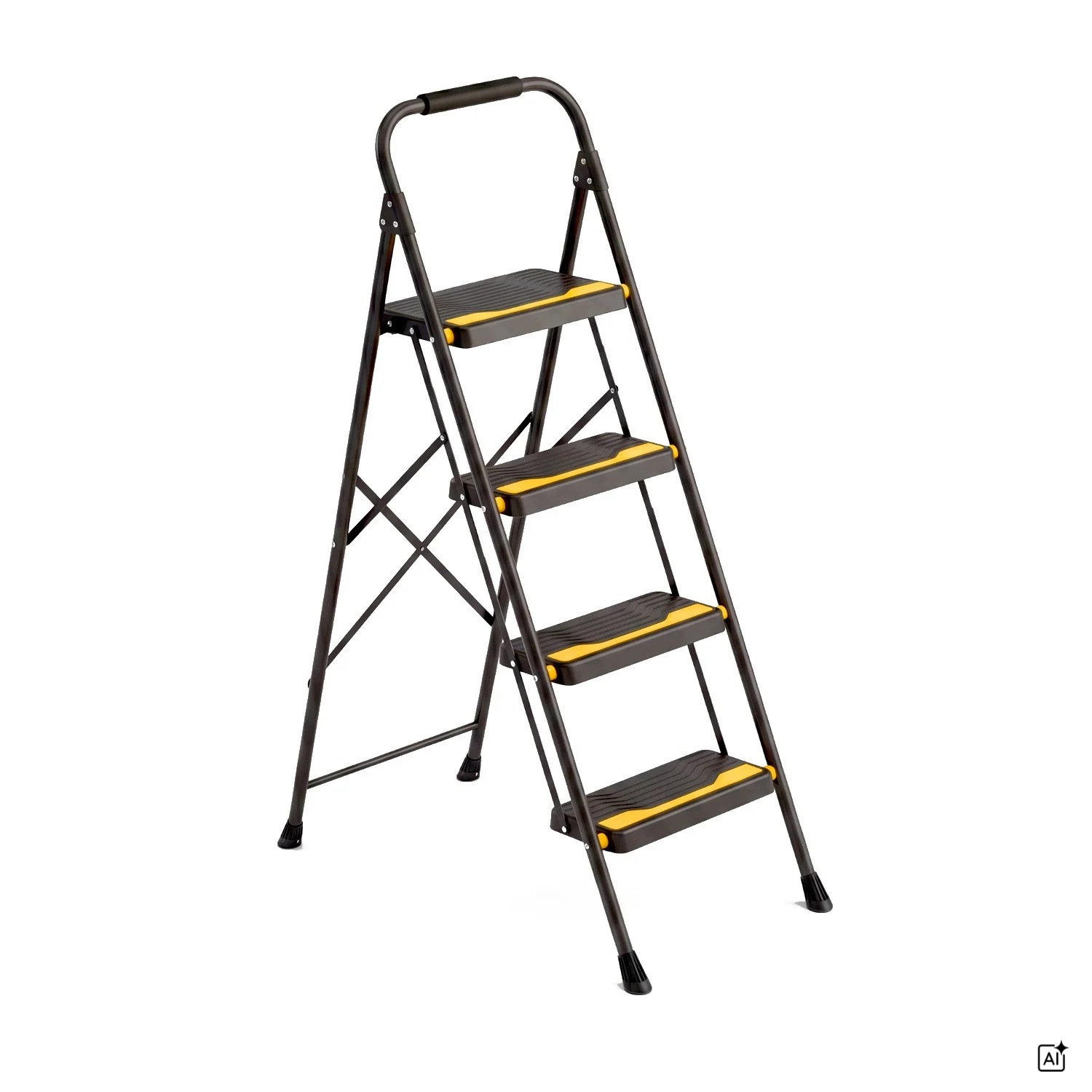 Nejlepší Žebřík s ocelovými schody pro domácnost 4 stupně Higher