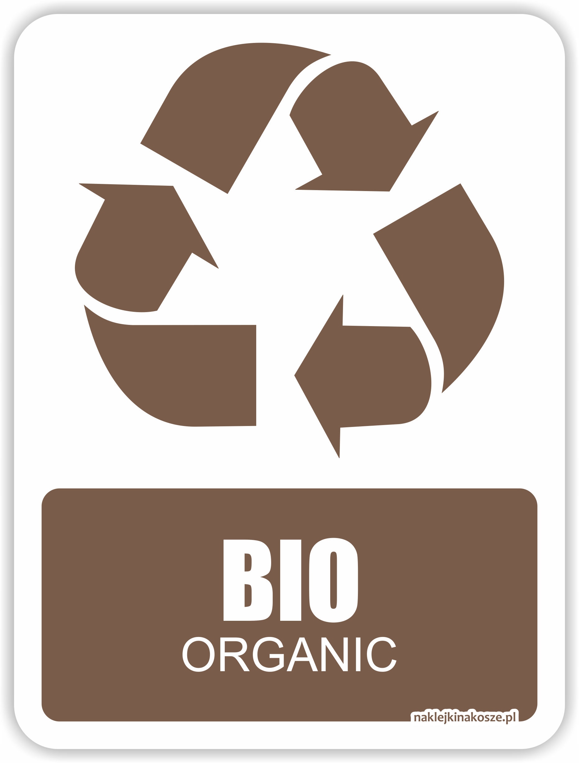 

Naklejka segregacja Odpady Bio organic Duża pl-ang