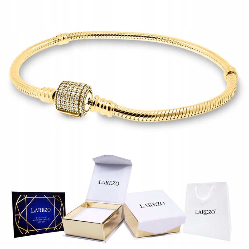 

Bransoletka złota modułowa charms zawieszka 18cm
