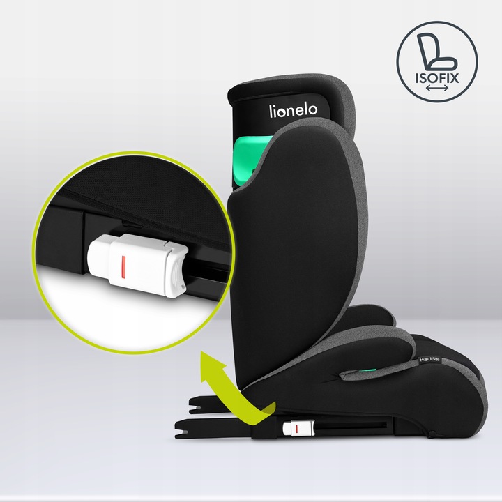 LIONELO FOTELIK SAMOCHODOWY HUGO I-SIZE ISOFIX PODSTAWKA SPORTY BLACK RED Model SPORTY BLACK RED