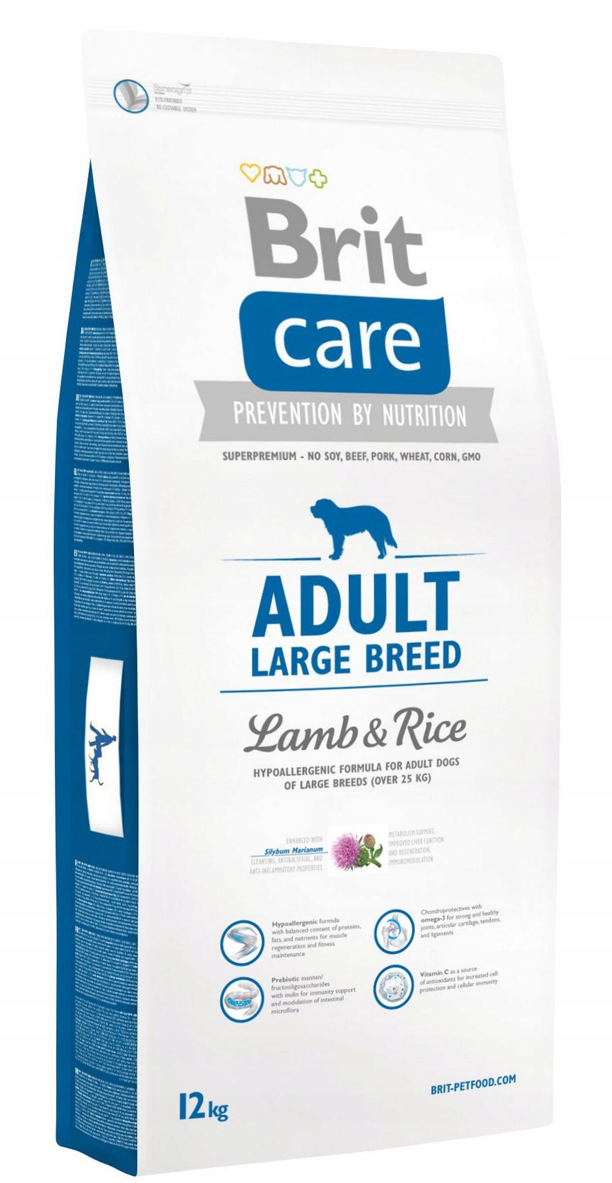 Levně Brit Care Hypoallergenic Adult Large Lamb krmivo krmivo pro psy 12 kg