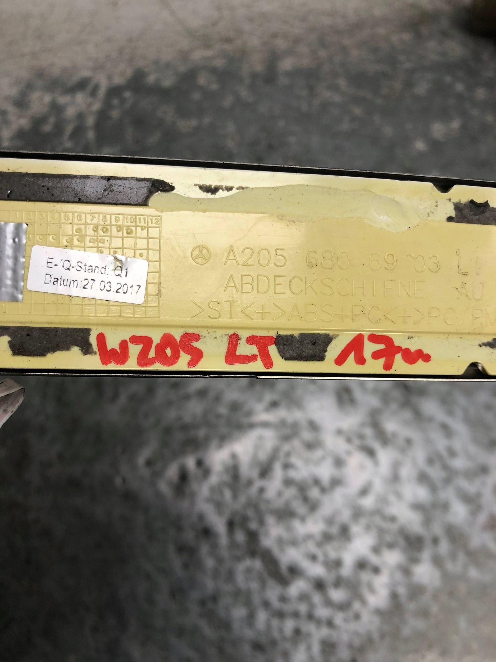 moulding threshold left rear part MERCEDES W205 A2056806903