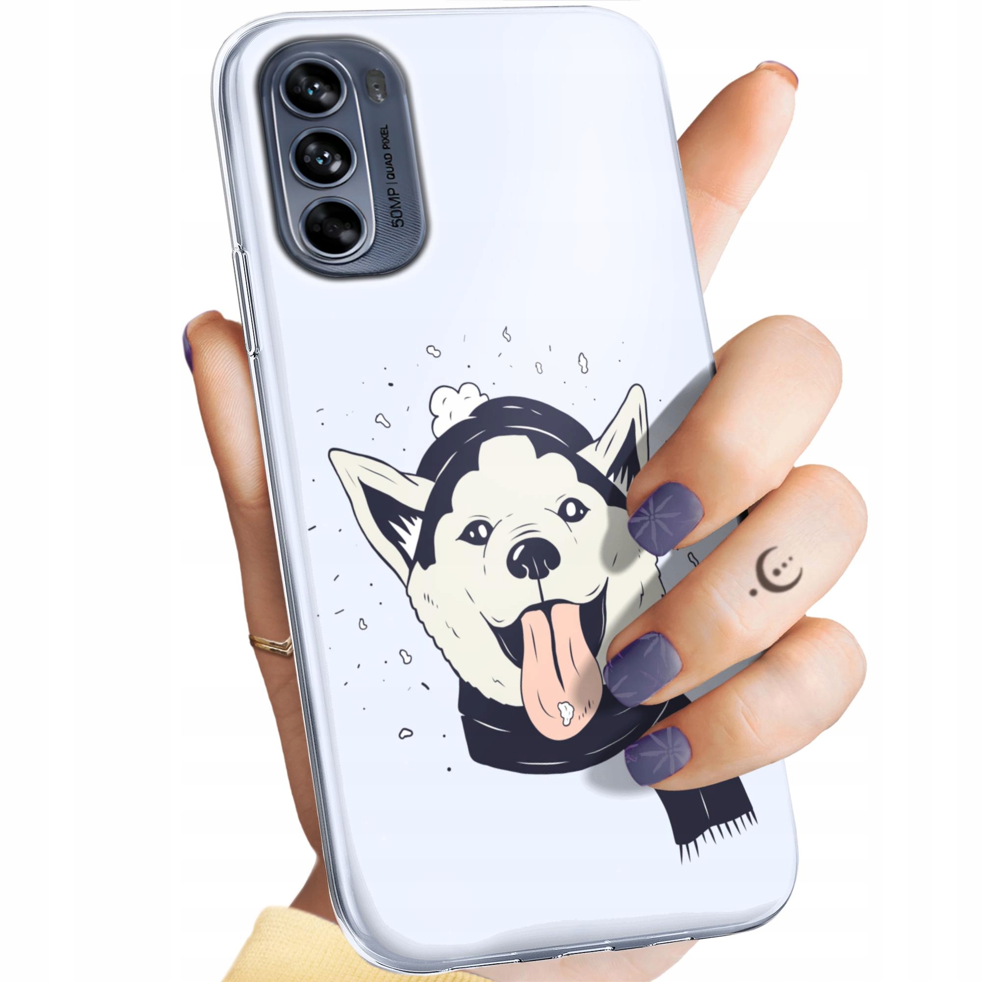 Etui Do Motorola Moto G62 5G Husky Psy Pieski Obudowa Pokrowiec Case