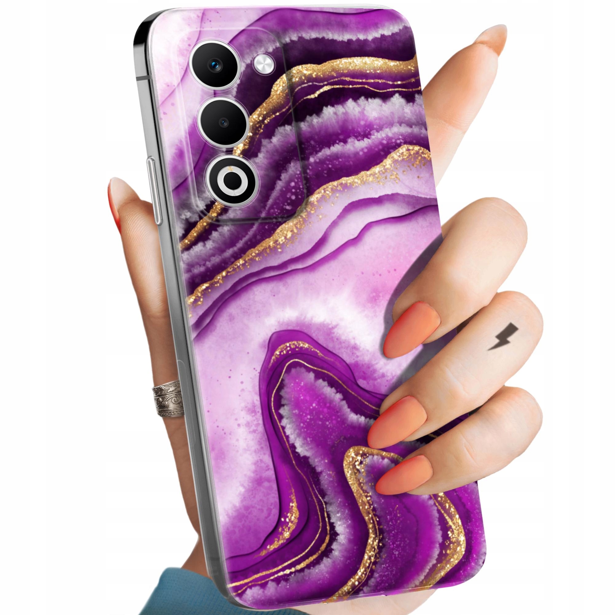 Etui Do Oppo A5 5G Różowy Marmur Purpura Róż Marmur Obudowa Pokrowiec