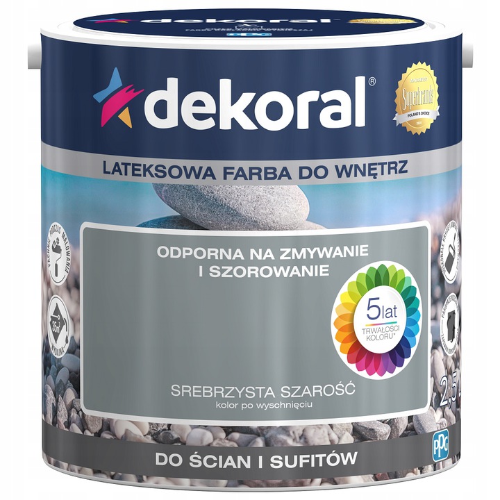 

Farba Dekoral Akrylit W Srebrzysta Szarość 5L