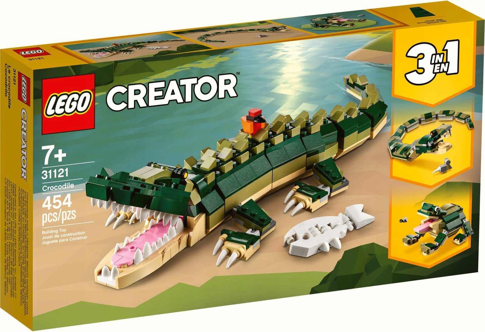 

Lego Creator 31121 Krokodyl 3w1 Żaba Wąż Klocki