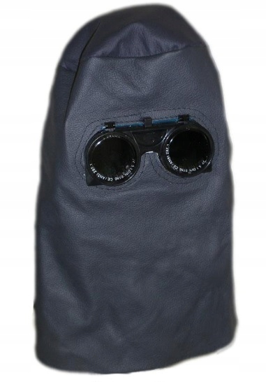 КОЖАНЫЙ КАПЮШОН С ОЧКАМИ МАСКА КОЗЫРЬКА FI 50