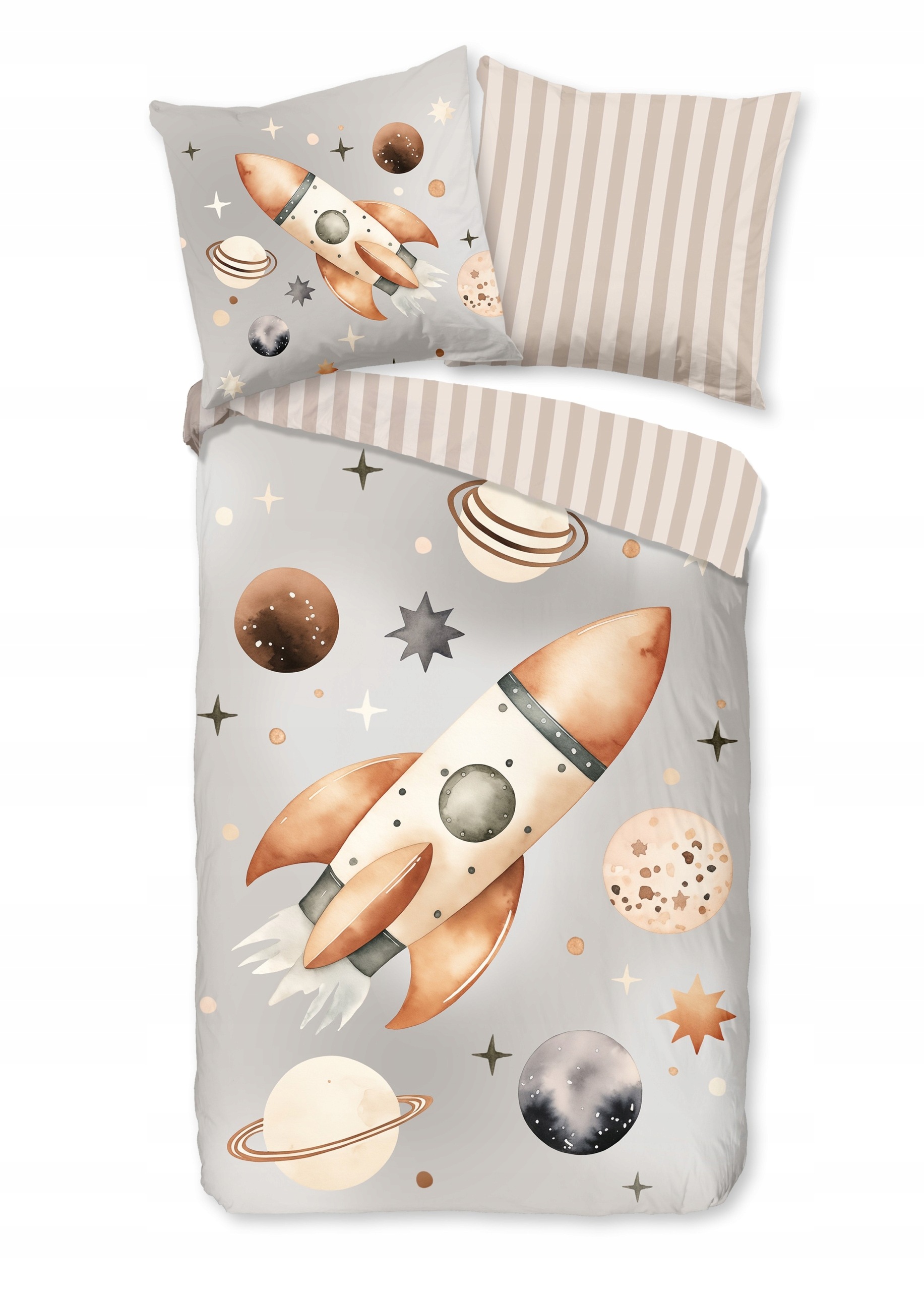 Pościel rakieta planety 135x200 kosmos dwustronna