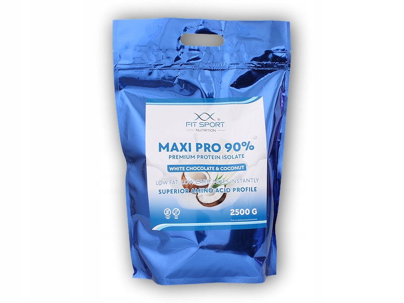 2x Maxi Pro Protein 90% 2500 g bílá čokoláda kokos