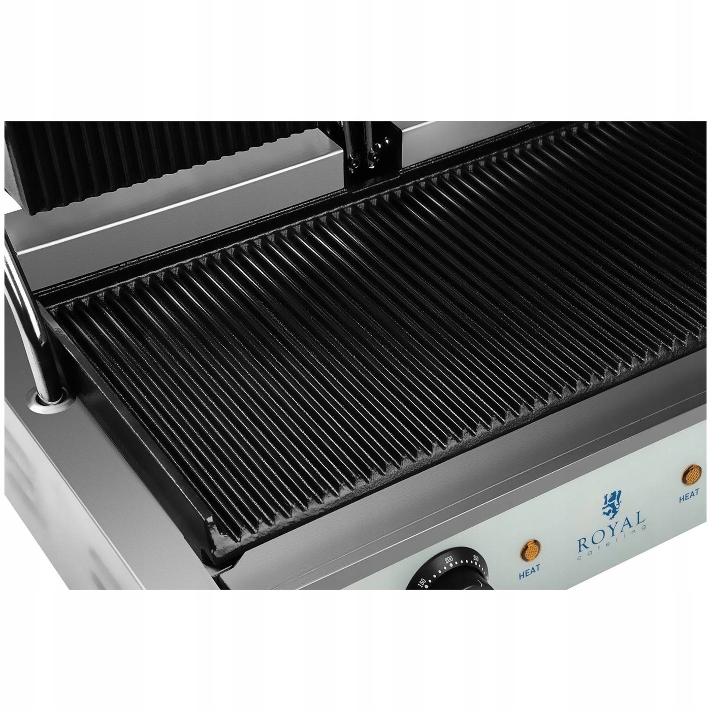 GRILL KONTAKTOWY - 2 X 1800 W - RYFLOWANY Marka Royal Catering