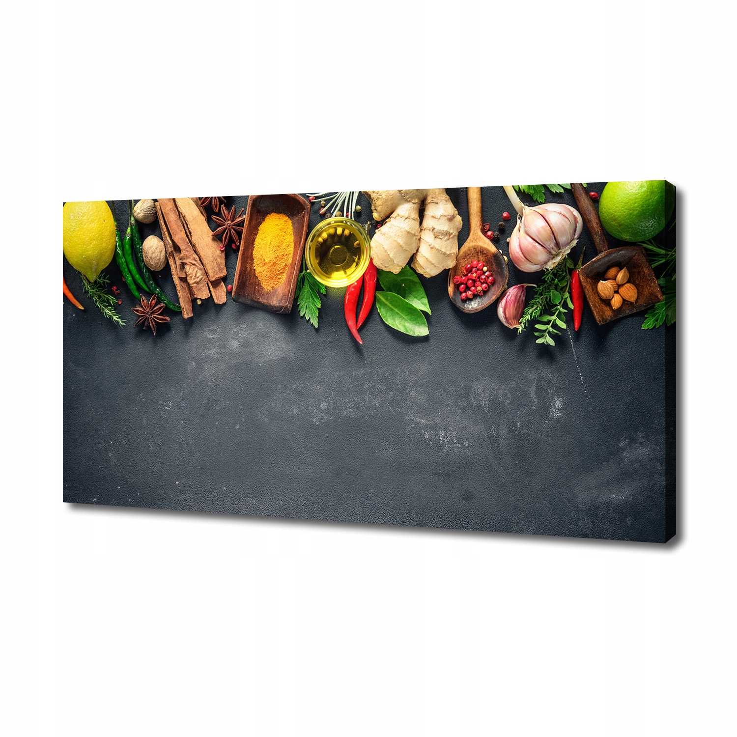 

Foto obraz na płótnie Zioła i przyprawy 140x70 cm