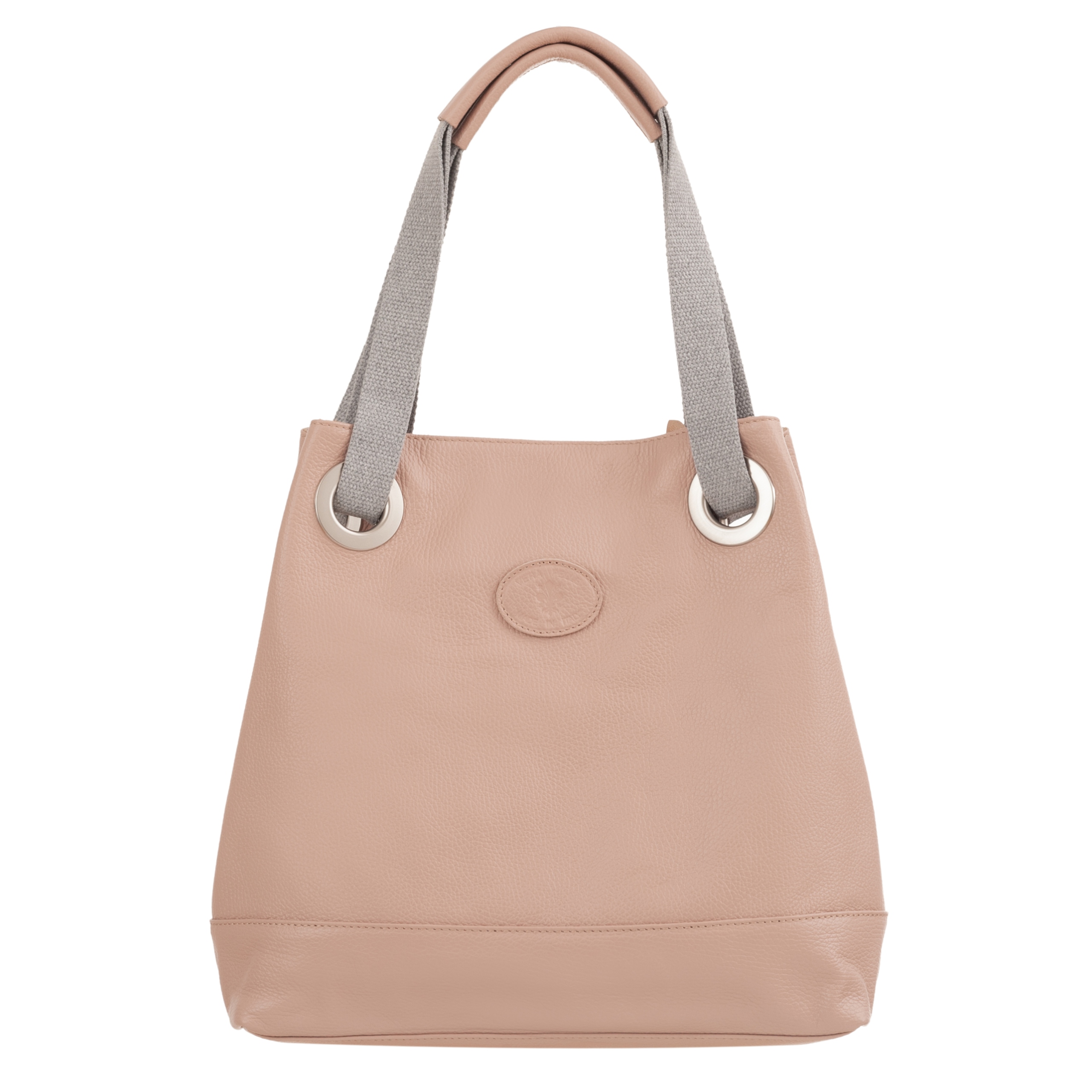 

różowa Włoska skórzana torebka skóra Worek A4 XL