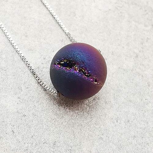 Náhrdelník Kula drúzů brazilského achátu