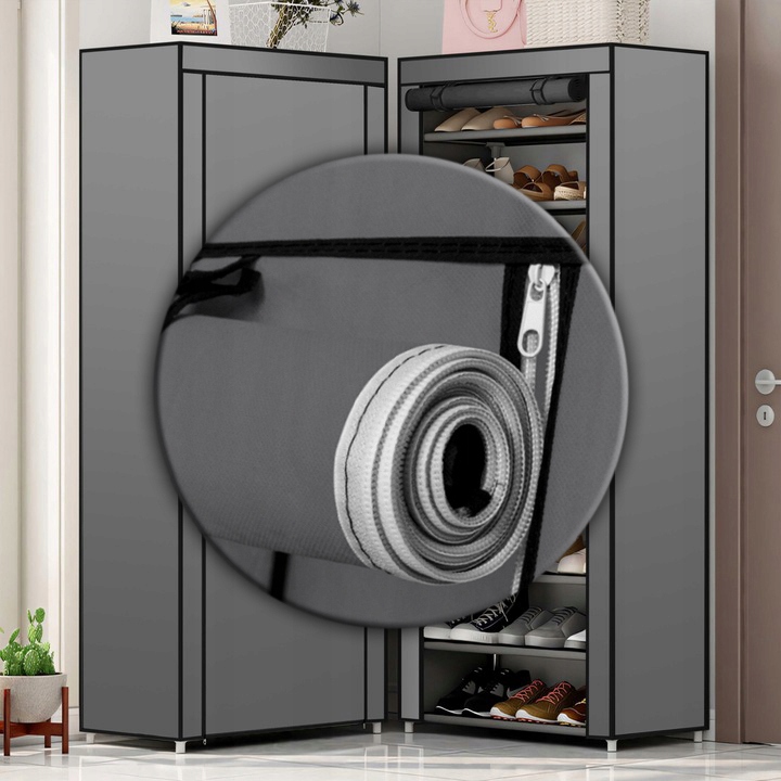 SZAFKA NA BUTY WYSOKA MATERIAŁOWA SZAFA REGAŁ SKŁADANY STOJAK NA BUTY Marka inna