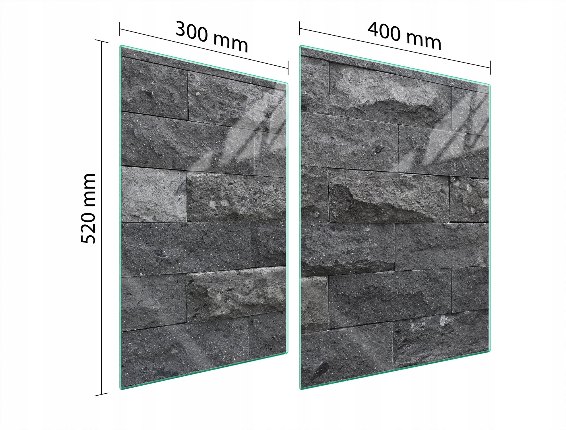 Skleněná Ochranná Deska Na Sporák 70x52 Cihla Tvrzené Sklo