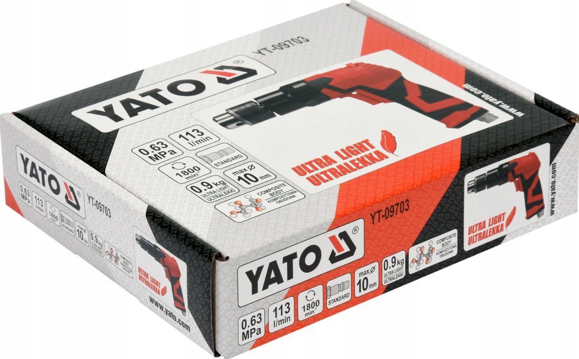 Wiertarka pneumatyczna kompozytowa Yato YT 09703 Producent code YT 09703