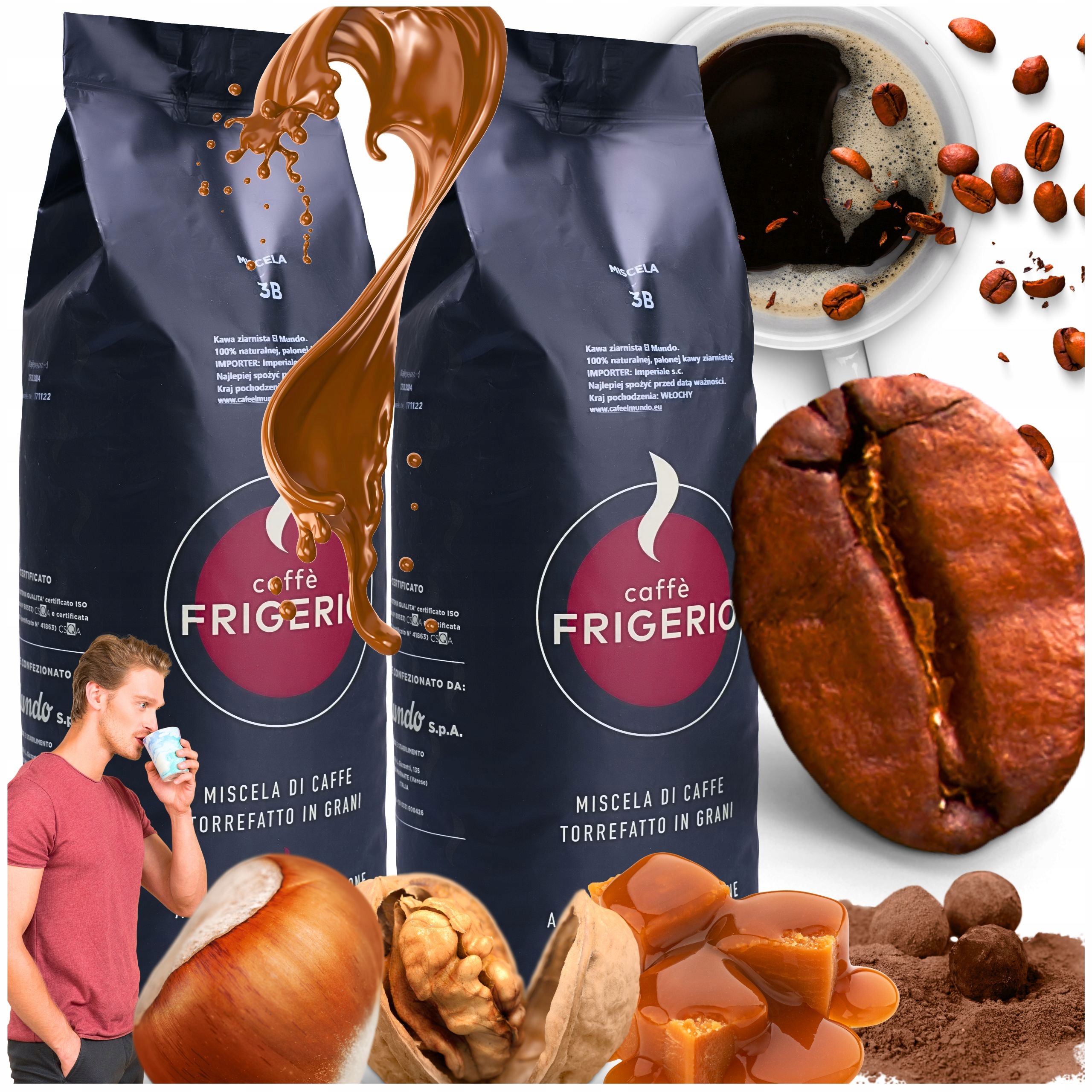 Italská Káva 2KG Arabika Robust Čerstvě Pražená Frigerio CafeElMundo