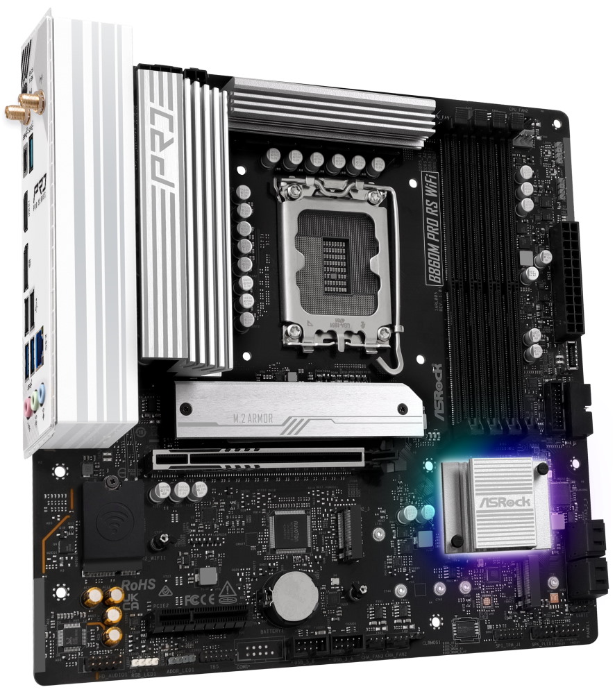 ASRock B860M Pro Rs WiFi Intel B860 LGA1851 4x DDR5 3x M.2 Hdmi