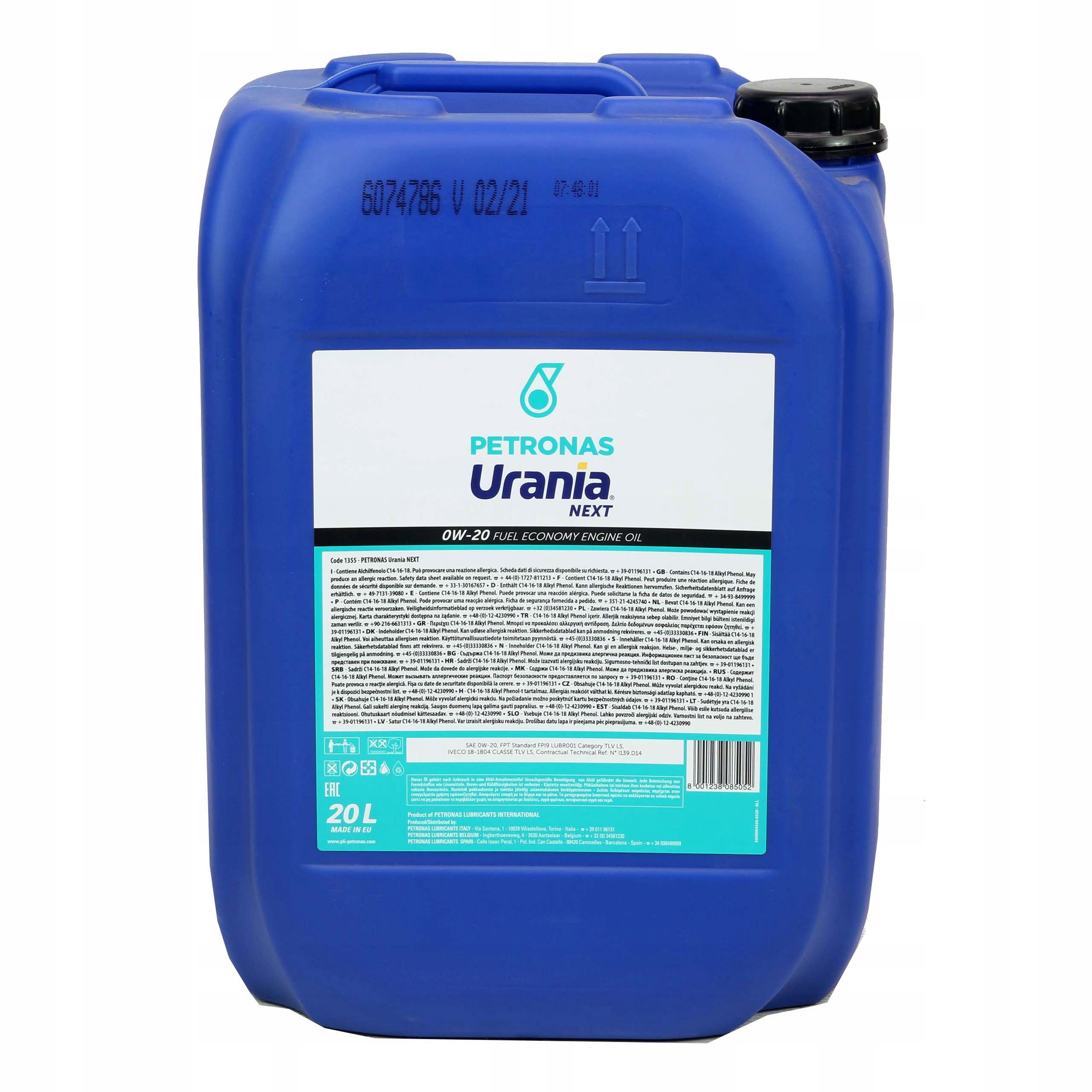 PETRONAS URANIA NEXT 0W/20 20L Rodzaj syntetyczne