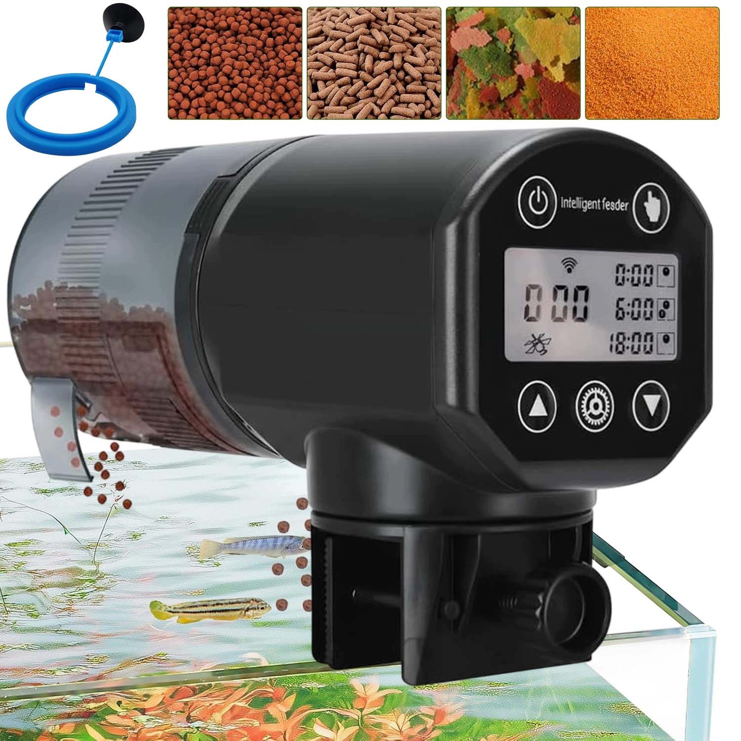 Automatické Krmítko Pro Ryby Dávkovač Akvarijního Krmiva Voděodolný 200 ML