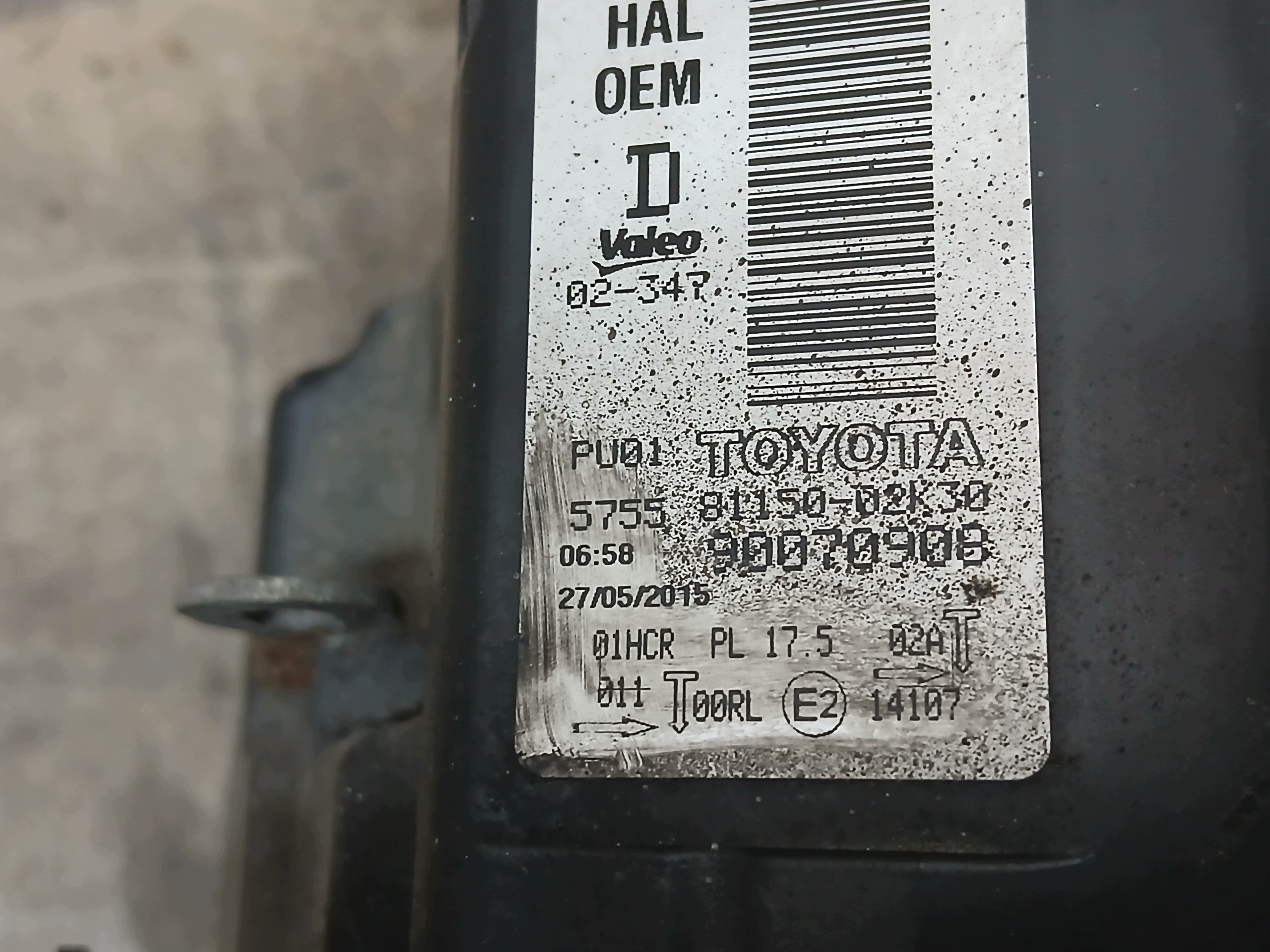 light front left TOYOTA AURIS II 2 E18 LIFT 15-18 81150-02K30