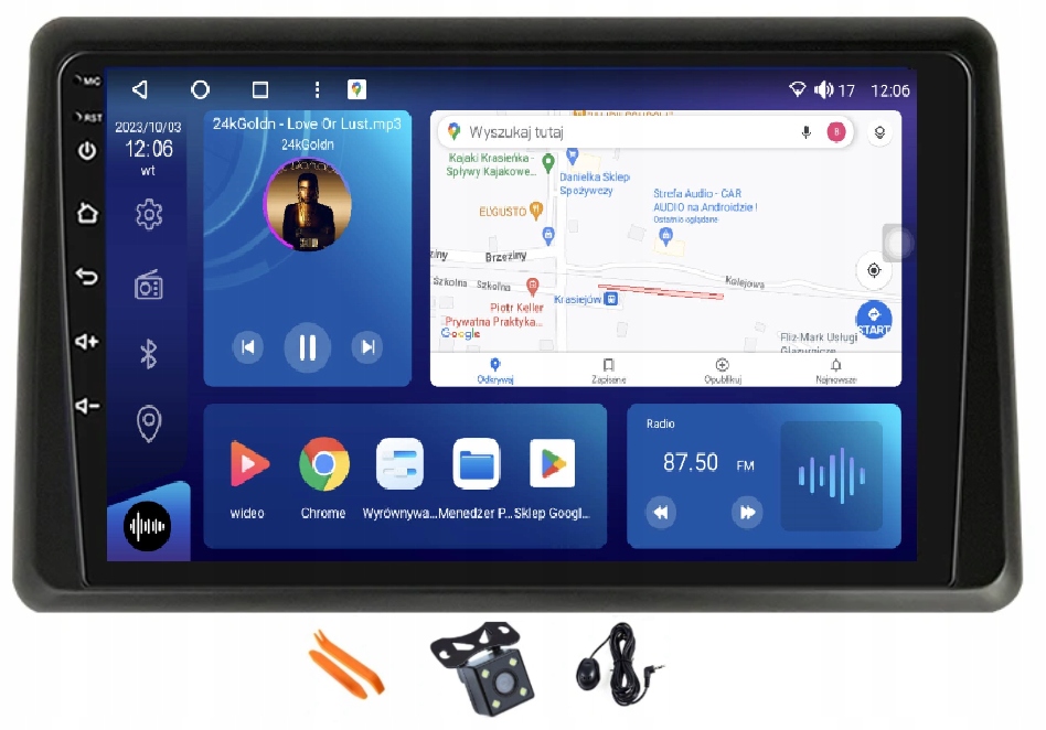 Rádio Android Navigácia Qled Carplay Lte 64GB Gps Dsp Renault Express 19-23