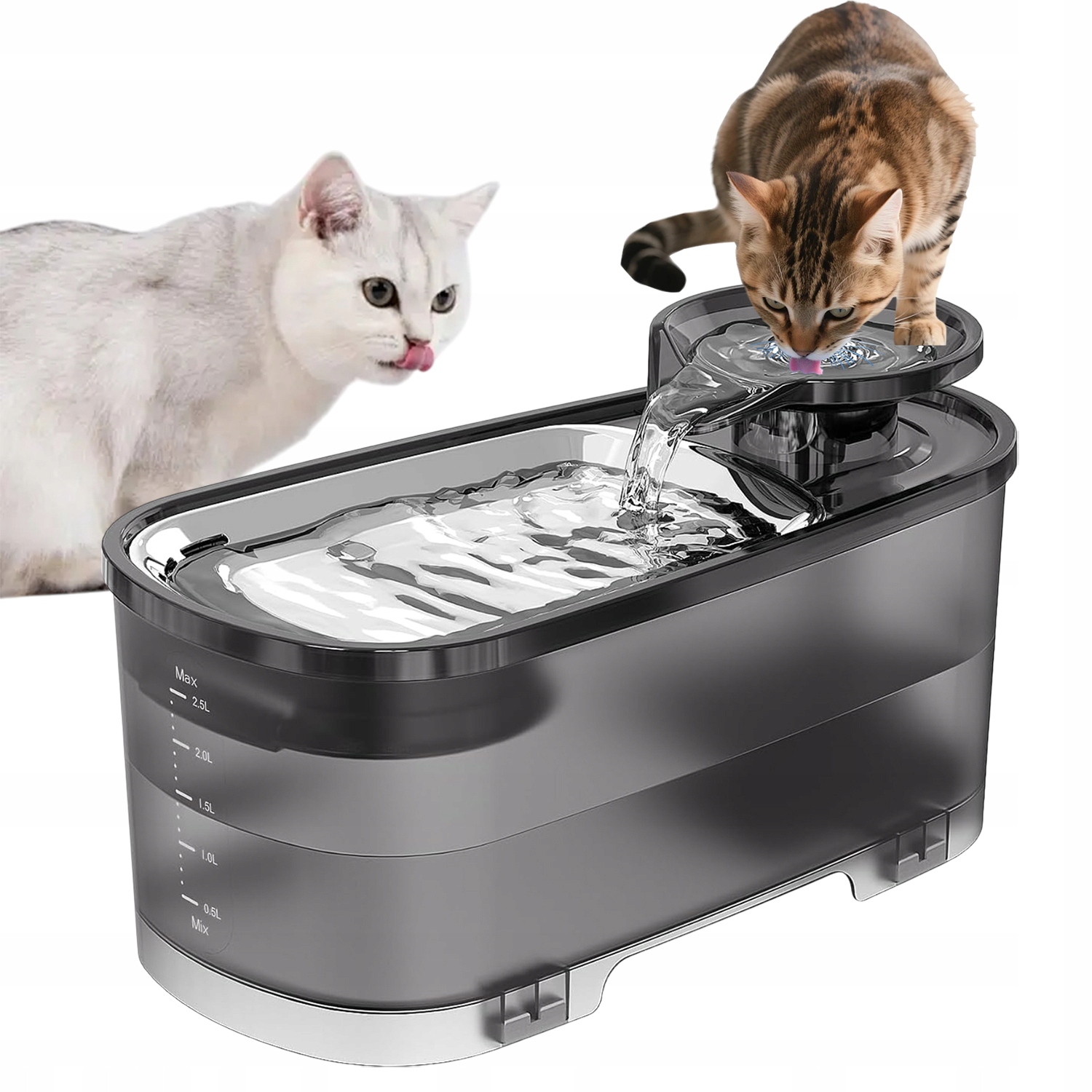 Levně Fontána Pro Zvířata 2.5 L Automatická Pro Psa A Kočku Tichý Uhlíkový Filtr