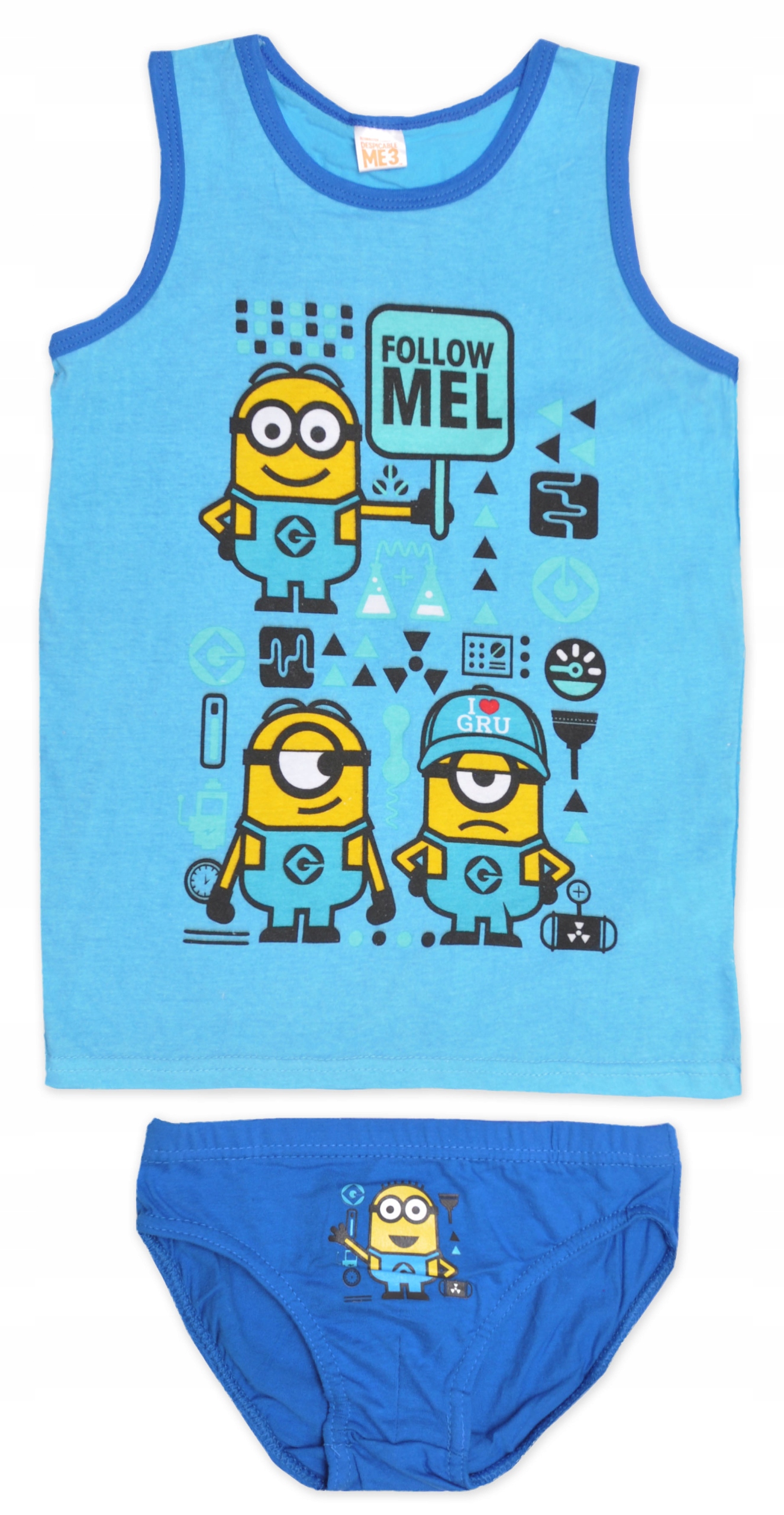 KOSZULKA MINIONKI MAJTKI BLUZKA SLIPY PODKOSZULEK