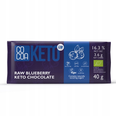Čokoláda S Borůvkami A Mct Olejem Bez Přidaných Cukrů Bezlepková Keto...