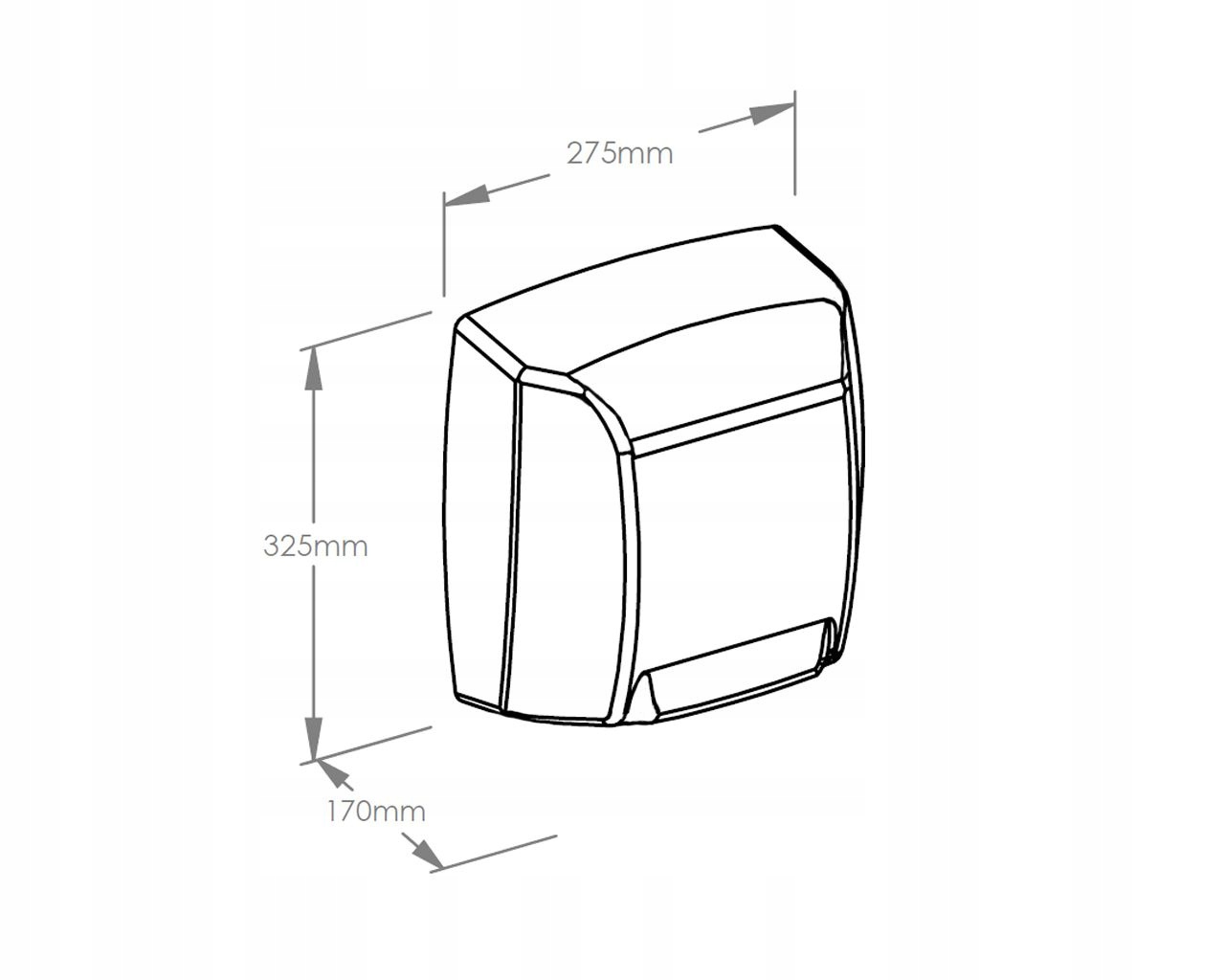 Merida EIM120 Suszarka do rąk MEDIFLOW, stal matowa Moc znamionowa 2750 W