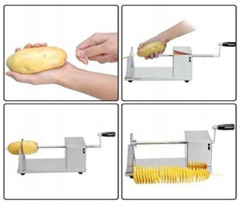 STALOWA MASZYNKA DO ZAKRĘCONYCH ZIEMNIAKÓW CHIPSÓW0 Rodzaj ręczna