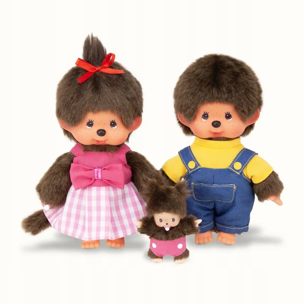 Monchhichi 254870 Zestaw Rodzina Małpek Tata Mama i Dziecko