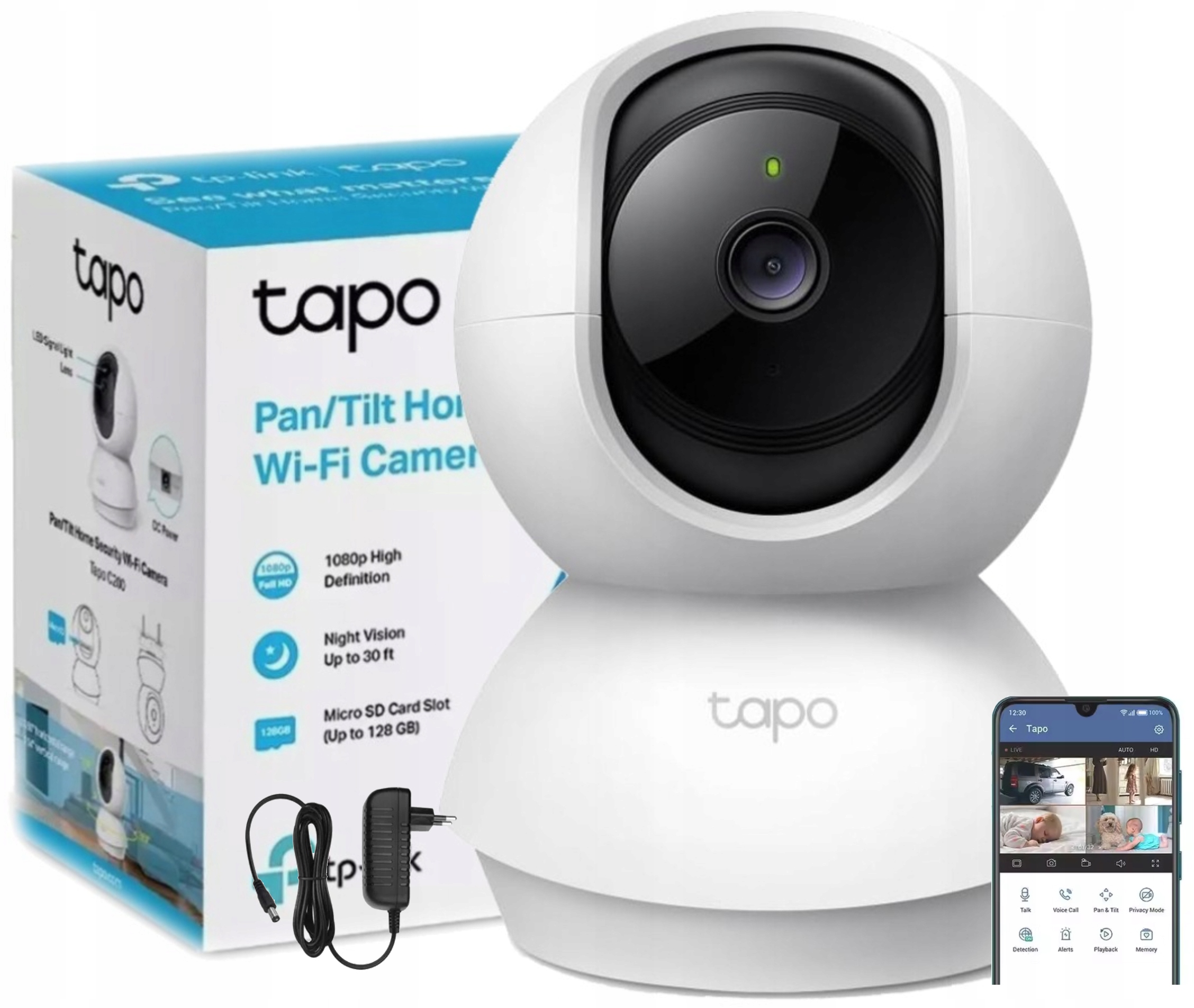 Bezdrátová Otočná Ip Kamera Tp-link Tapo C200 1080p Full Hd 1920x1080