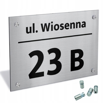 tabliczka tablica ADRES numer domu 30x20 + dystans