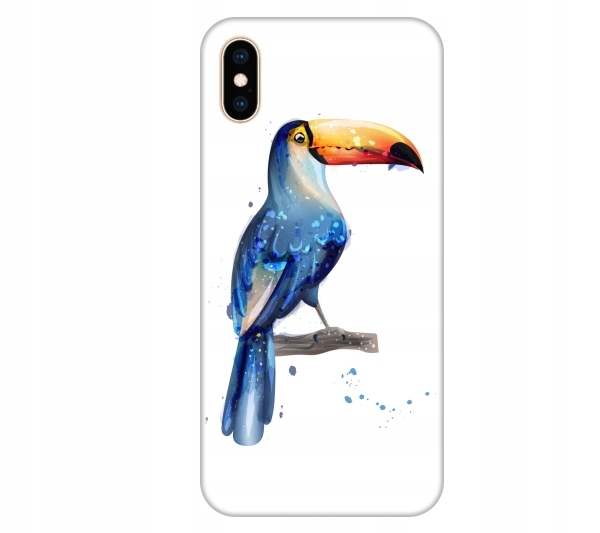 

Etui na telefon iPhone X / Xs Ptak tukan akwarela