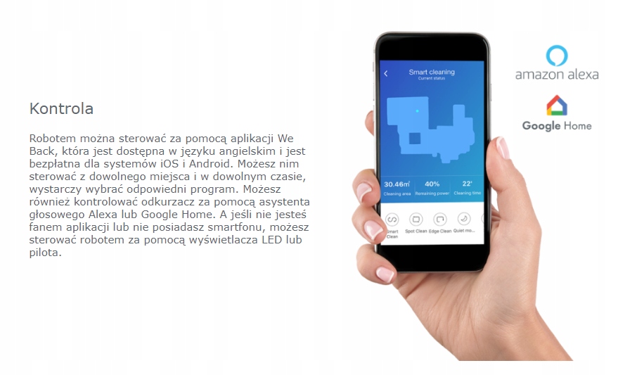 Robot sprzątający Concept VR3000 Real Force !! Napięcie akumulatora 14.4 V