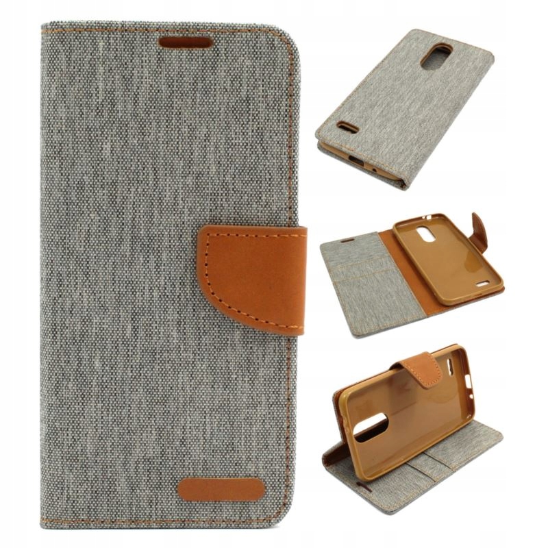 

Etui Fancy Diary Canvas do Lg K8 2018 K9 szare