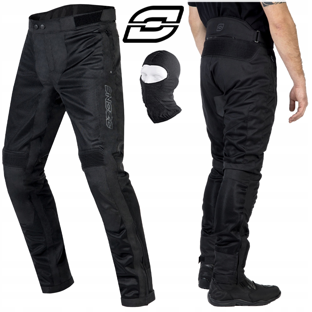 Pánske Textilné Motocyklové Nohavice Ozone Dart Čierne Sada Chráničov