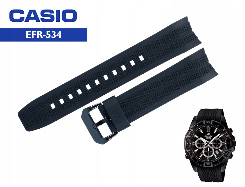 Pásek Casio EFR-534PB Pro Hodinky Originální Černý Teleskopy Bonus