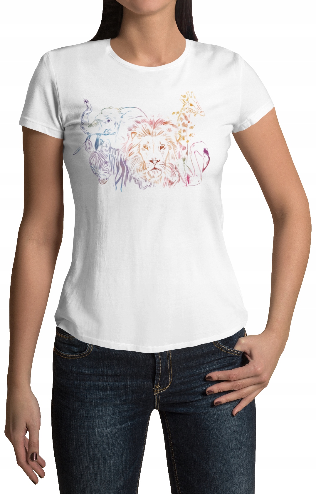 

Koszulka Damska T-shirt XXL Zwierzęta- Wzory!