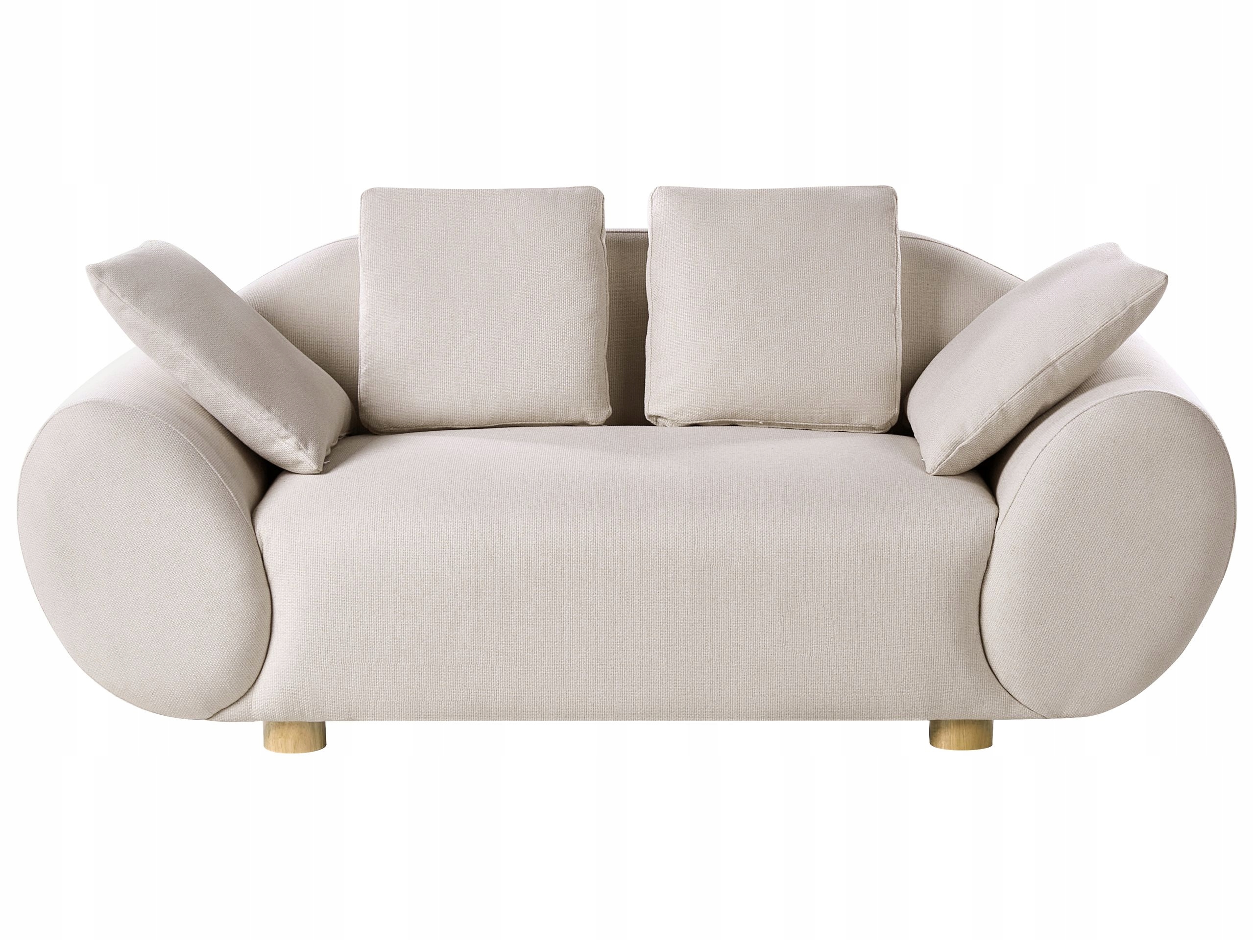 Sofa tapicerowana 2-osobowa jasnobeżowa