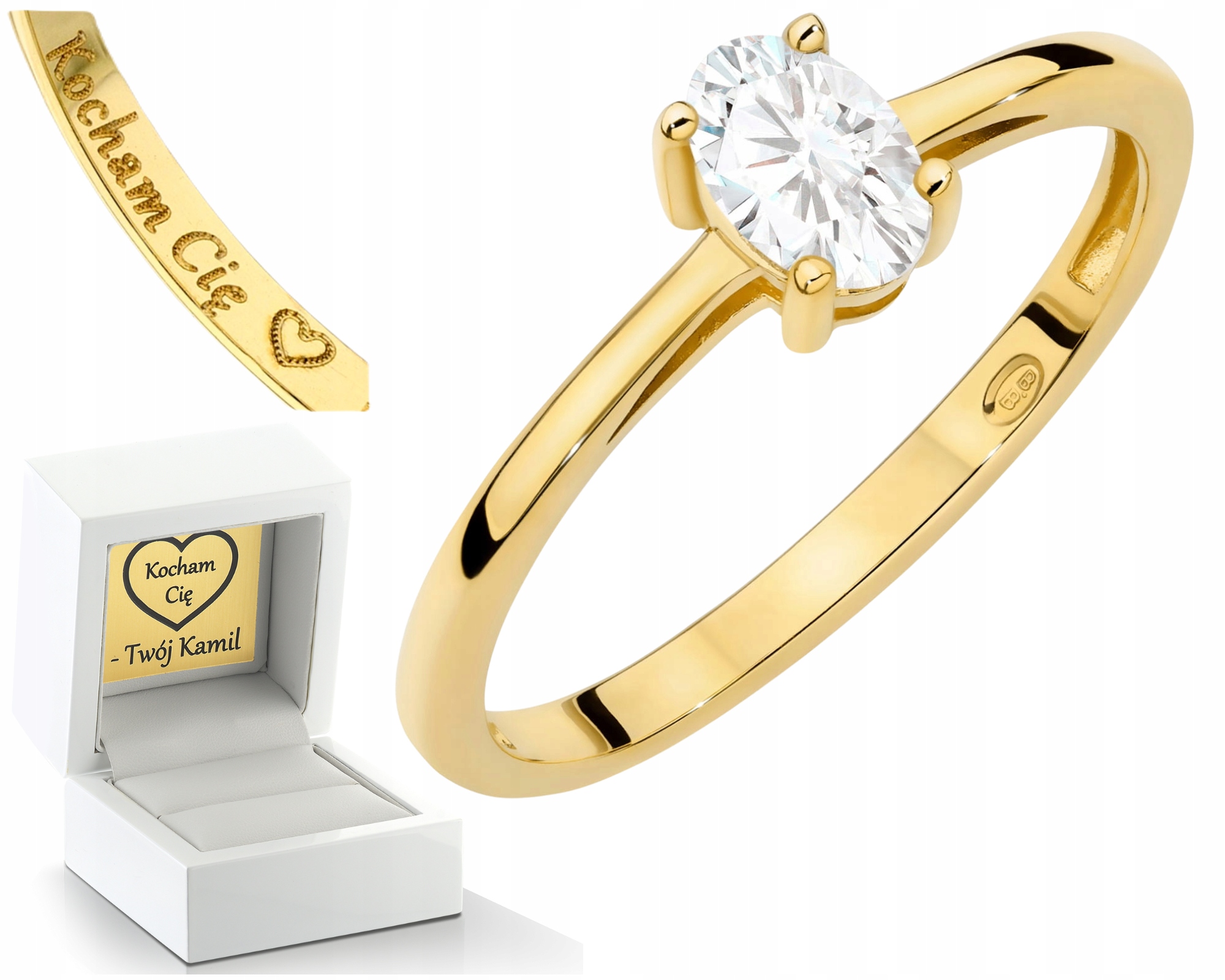 Prstýnek Prsten 585 S Laboratorním Gravírování Diamantem