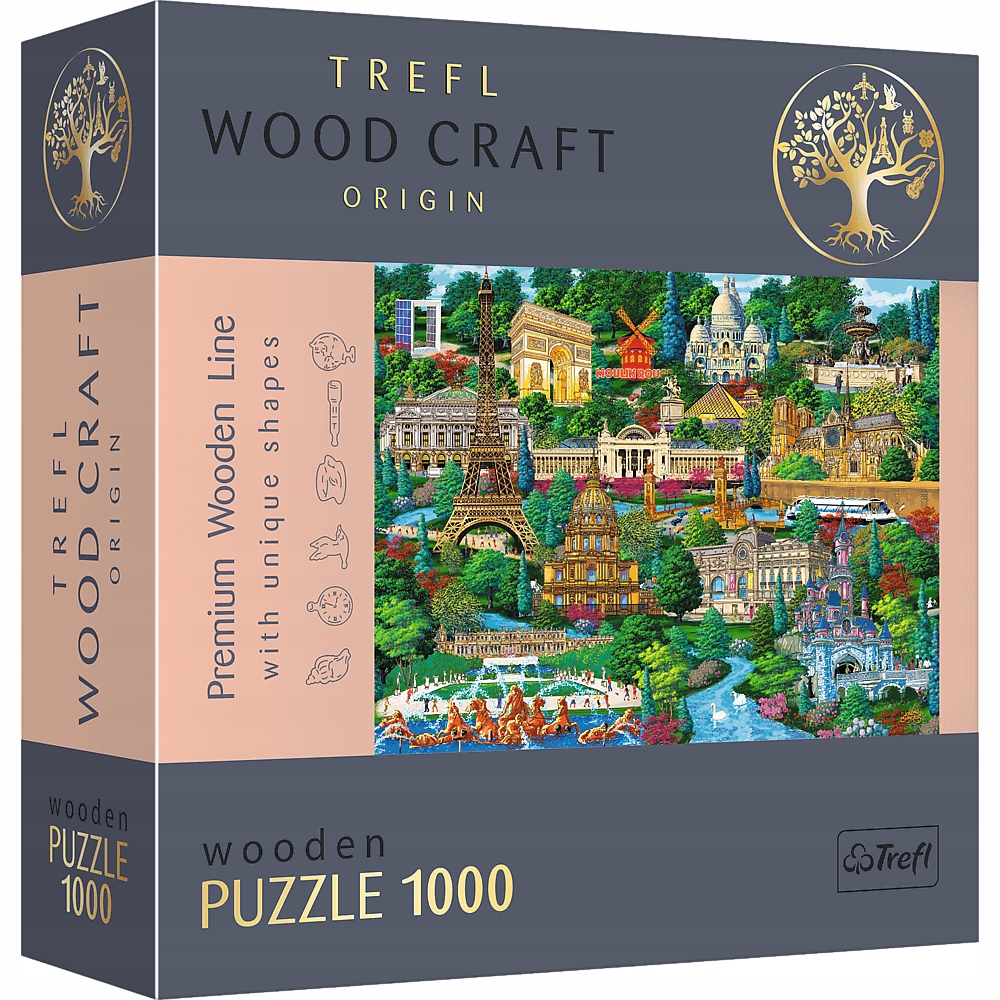 

Puzzle drewniane 1000 el Francja znane miejsca