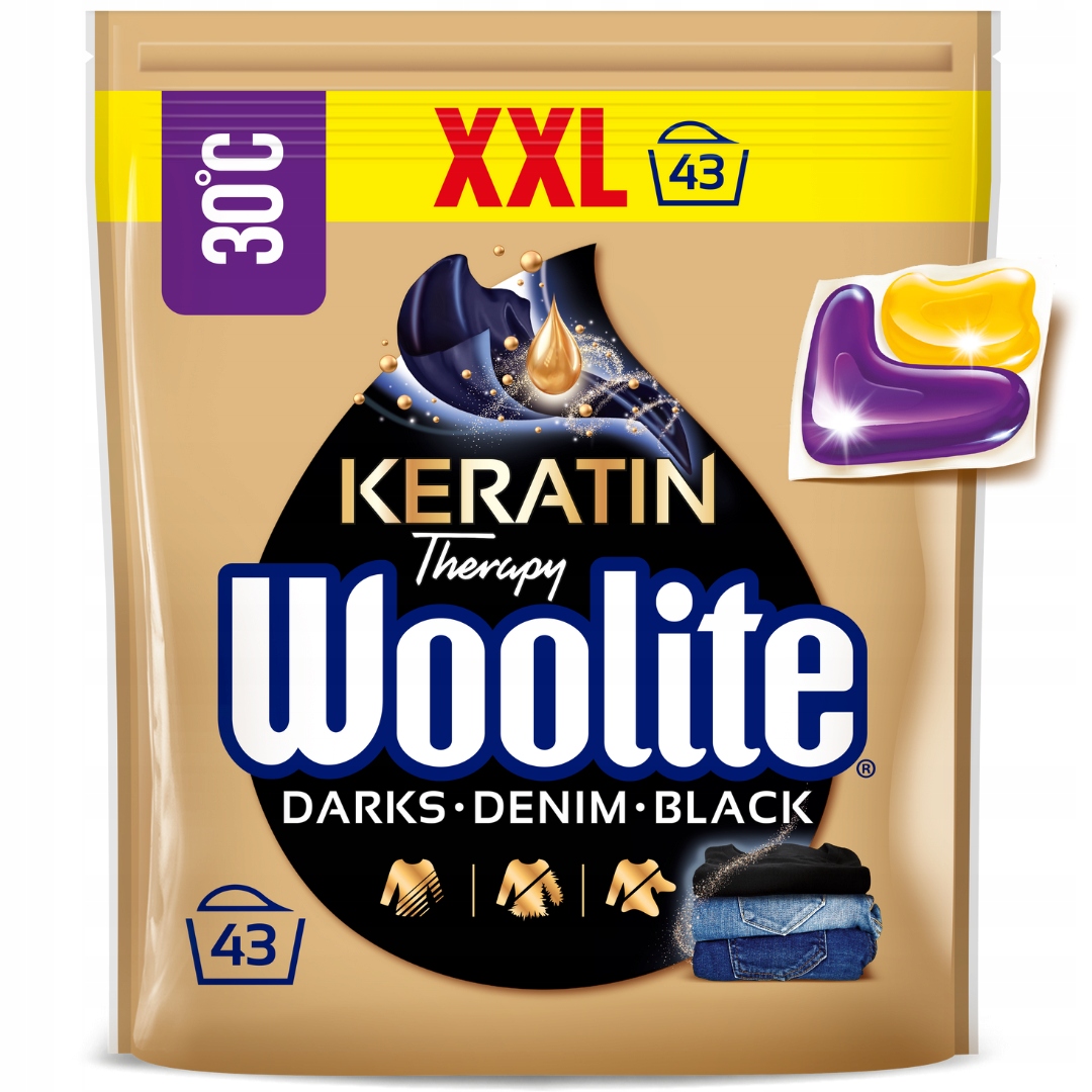 2 x Kapsle na praní Woolite Keratin Therapy 43 ks